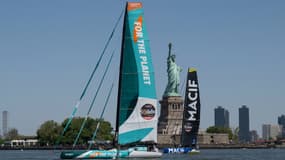 Des participants de la course New York Vendée–Les Sables d’Olonne qualificative pour le Vendée Globe 2024, mai 2024