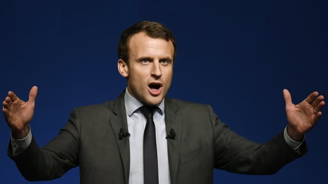 Emmanuel Macron, lors d'un meeting à Nevers, le 6 janvier 2017
