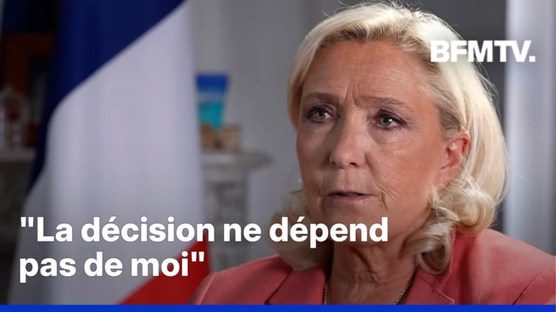 Candidature en 2027: "La décision ne dépend pas de moi", affirme Marine Le Pen