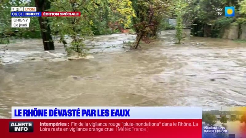 Inondations: le Rhône dévasté par les eaux