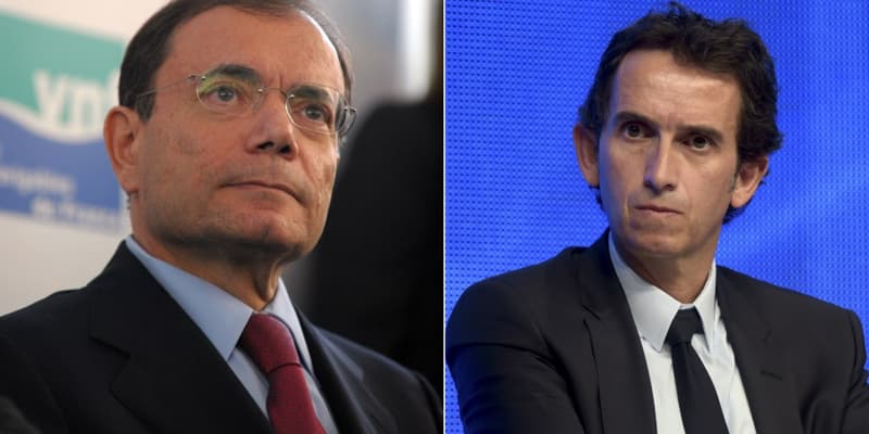 Le PDG de Casino, Jean-Charles Naouri et celui de Carrefour, Alexandre Bompard.