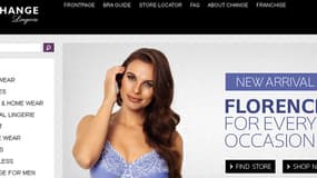 Capture d'écran du site de la marque de lingerie "Change", condamnée pour avoir obligé une vendeuse à indiquer sa taille de soutien-gorge sur son badge.