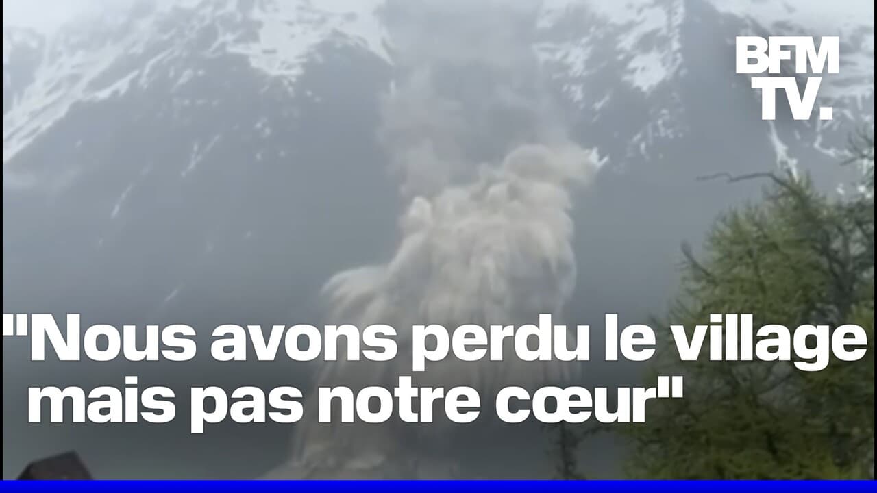 Les images impressionnantes d'un éboulement en suisse, qui a englouti le petit village de blatten