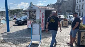 Le chalet d'accueil de l'Éros à Saint-Valery-en-Caux a été tagué le 15 août dernier