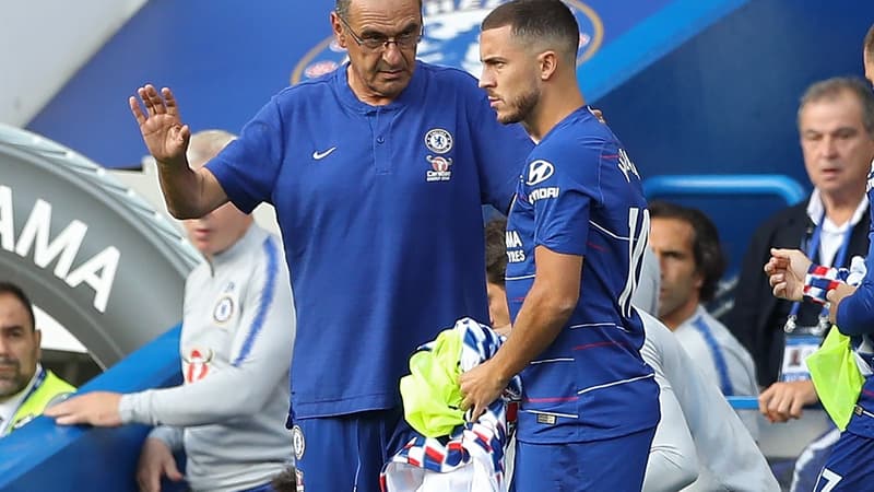 Sarri et Hazard