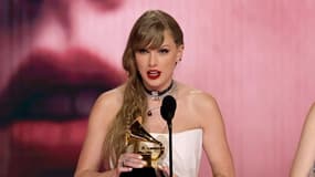 Taylor Swift a reçu le Grammy Awards de l'album de l'année pour la 4e fois ce dimanche 4 février 2024 à Los Angeles