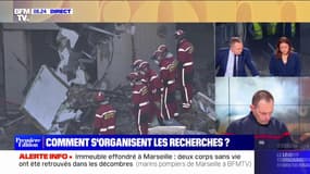 "Les drones permettent d'avoir de l'information": le lieutenant Eric Gully explique comment s'organisent les recherches après l'effondrement d'un immeuble à Marseille 