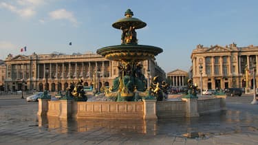 L'Hôtel Crillon, sur la place de la Concorde à Paris.