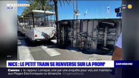 Nice: le petit-train se renverse sur la promenade des Anglais, huit blessés légers