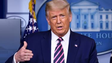Donald Trump lors d'une conférence de presse à Washington, le 18 septembre 2020