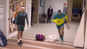Casper Ruud et Rafael Nadal avant la finale de Roland-Garros