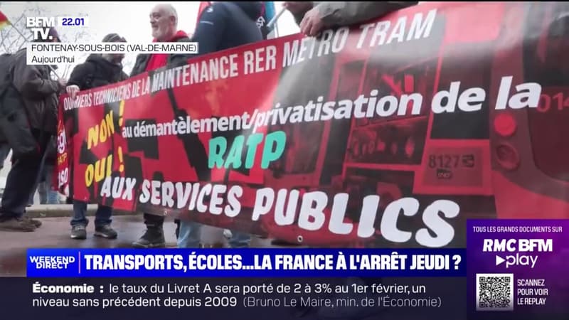 RATP, SNCF, enseignants, aviation civile... La France sera-t-elle à l'arrêt jeudi 19 janvier?