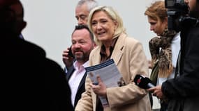 Marine Le Pen à Hénin-Beaumont, dans le Pas-de-Calais, le 14 juin 2024