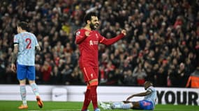 Mohamed Salah lors de Liverpool-Manchester United, le 19 avril 2022