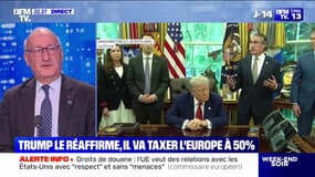 Droits de douane: Philippe Étienne, ancien ambassadeur de France aux États-Unis, juge que la réaction de l'Europe "est très mesurée"