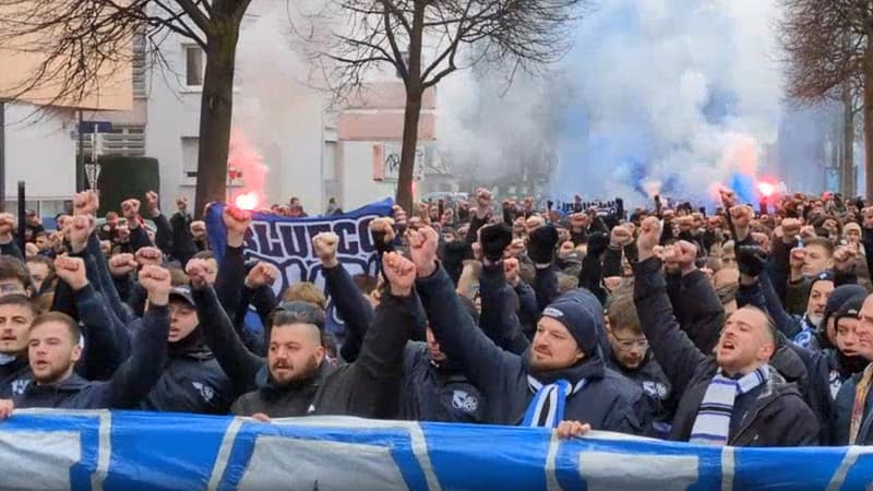 "Non à la multipropriété": manifestation massive des supporters de Strasbourg avant le derby contre Metz