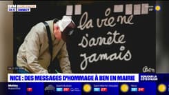 Nice: des messages d'hommage à l'artiste Ben en mairie