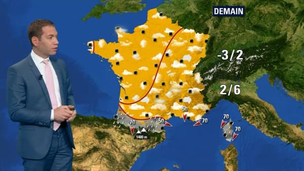 Les prévisions pour le vendredi 14 décembre. Les prévisions pour le vendredi 14 décembre.
