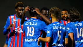 Les joueurs de Caen lors d'un match de N1 le 29/08/2025