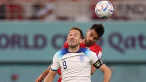 Harry Kane au premier plan lors de la Coupe du monde 2022, à Doha le 21 novembre 2022