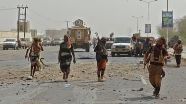 Les forces pro-gouvernementales à Hodeida.