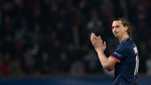 Zlatan Ibrahimovic pendant le match retour des huitièmes de finale de la Ligue des Champions, le 12 mars 2014.