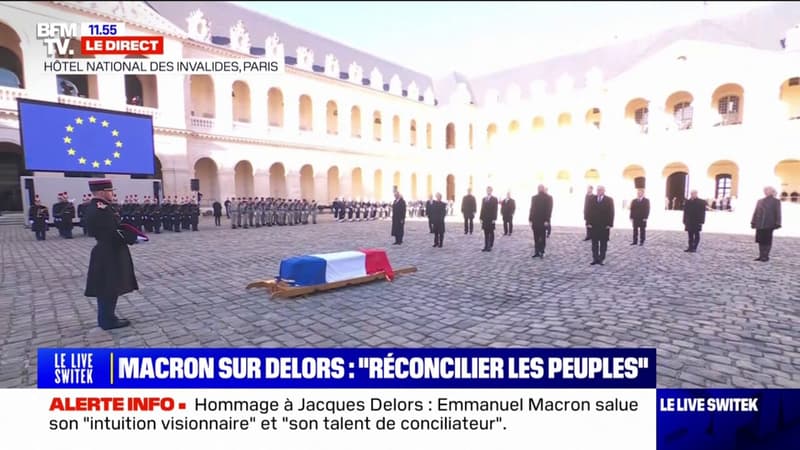 Hommage à Jacques Delors: les dirigeants européens s'alignent face au cercueil de Jacques Delors