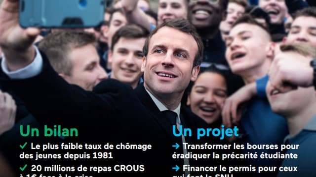 Le tract d'Emmanuel Macron dédié aux jeunes Le tract d'Emmanuel Macron dédié aux jeunes