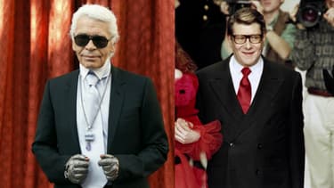 Karl Lagerfeld et Yves Saint Laurent