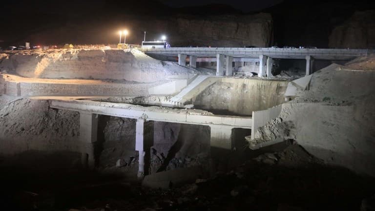 Le site de l'accident, non loin de la mer Morte.