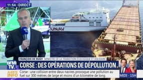 Collision près de la Corse: de Rugy assure que la fuite d'hydrocarbure "est maîtrisée"