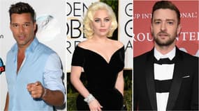 Ricky Martin, Lady Gaga et Justin Timberlake