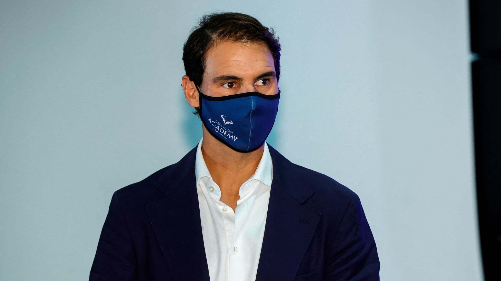 Rafael Nadal avec masque pour se protéger du Covid-19
