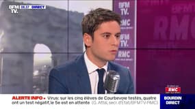 Coronavirus: "Il faut que les Français soient rassurés par notre système" assure Gabriel Attal