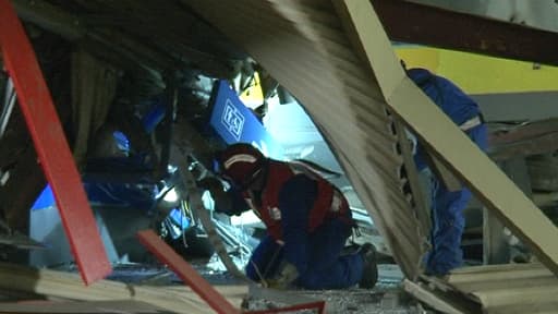 Brétigny-sur-Orge, vendredi, sur les lieux de l'accident.