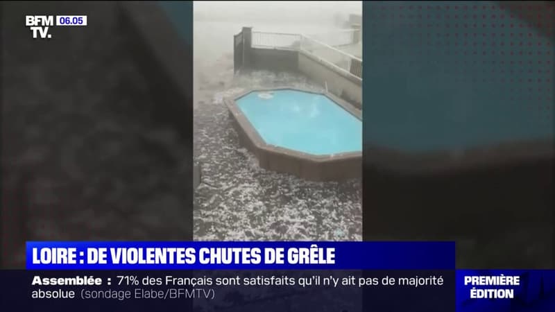 Loire: de violentes chutes de grêle s'abattent sur Roanne et ses environs