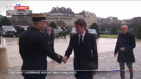 Hommage aux victimes françaises de l'attaque du 7 octobre: Gabriel Attal arrive dans la cour des Invalides