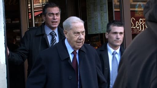 Charles Pasqua, le 16 octobre 2012 lors d'une comparution au tribunal correctionnel de Versailles.
