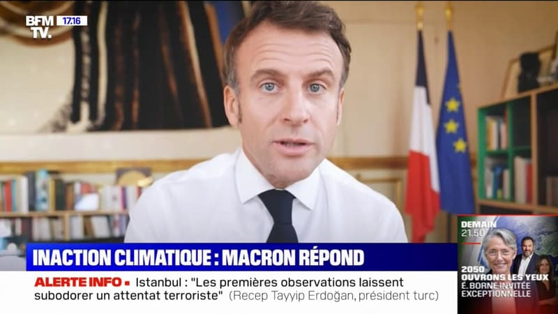 Climat: Emmanuel Macron défend son bilan en vidéo sur les réseaux sociaux
