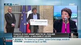 François de Rugy "est écolo depuis toujours, c’est sa légitimité mais maintenant on attend de la crédibilité", selon Corine Lepage sur RMC