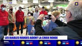 Briançon: Les Diables Rouges aident La Croix-Rouge dans les centres commerciaux