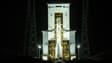 La fusée Ariane 6 de l'Agence spatiale européenne (ESA) est vue avant son lancement inaugural au Centre spatial guyanais à Kourou, en Guyane française, le 3 mars 2025.