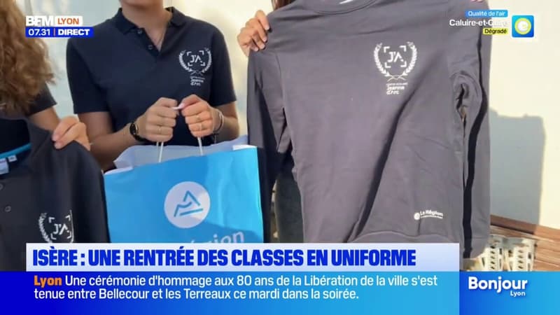 Isère: une rentrée des classes en uniforme