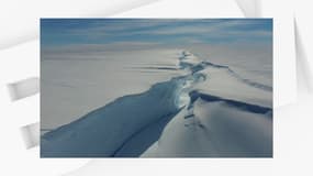 Le bloc de glace s'est détaché de la banquise dimanche  lors d'une marée de forte amplitude qui a agrandi une fissure existante sur la glace, baptisée Chasm-1.