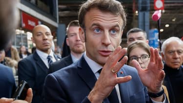 Emmanuel Macron au salon de l'agriculture, le 25 février 2023