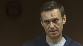 L'opposant russe Alexeï Navalny au tribunal, le 12 février 2021 à Moscou