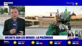 Lyon: les quais du Rhône jonchés de déchets