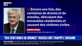 "Une attaque massive": la Russie a lancé "des centaines de drones et de missiles" contre l'Ukraine