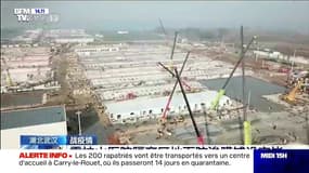 Les images de l’évolution de la construction de l'hôpital à Wuhan, en Chine