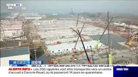 Les images de l’évolution de la construction de l'hôpital à Wuhan, en Chine